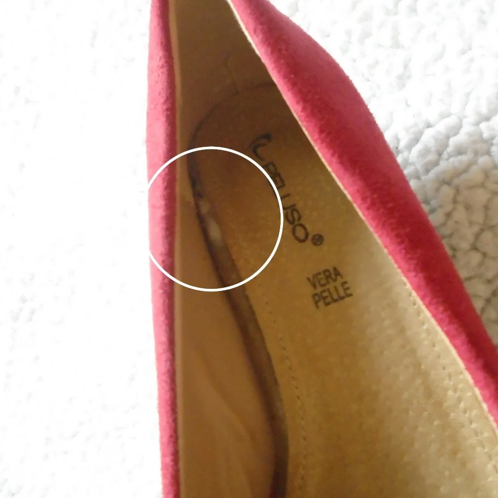 Tricolor suede wedges